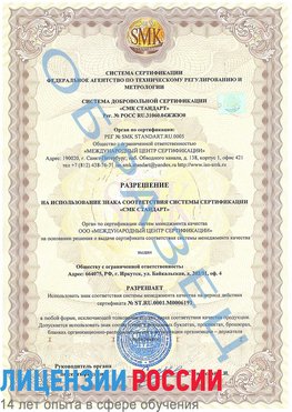 Образец разрешение Медвежьегорск Сертификат ISO 50001