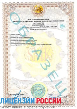 Образец сертификата соответствия (приложение) Медвежьегорск Сертификат ISO 14001