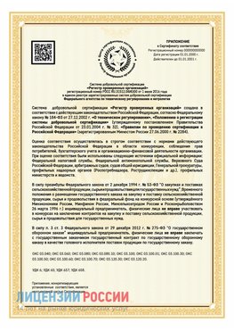 Приложение к сертификату для ИП Медвежьегорск Сертификат СТО 03.080.02033720.1-2020